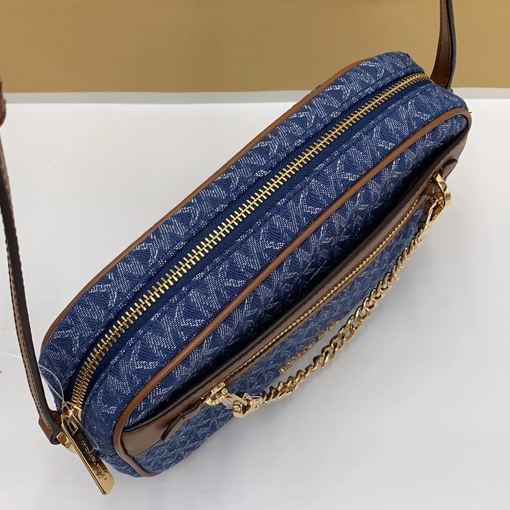 Michael Kors Jet Set Item Large East West Zip Chain Crossbody XBody Den…